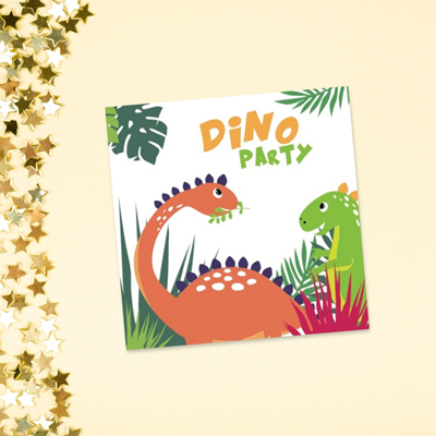 CARTES D'INVITATION DINOSAURES • Cartes D’art | Carte Postale | Vente