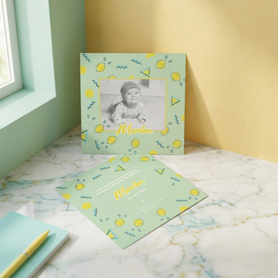 Faire-part de naissance Lemon Green
