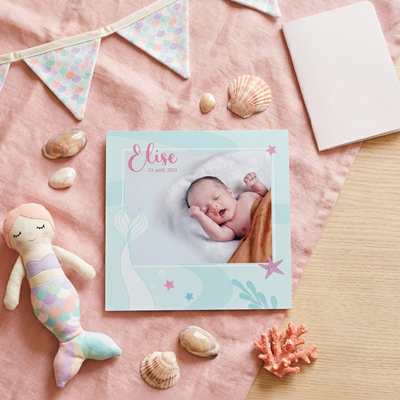Faire-part de naissance Mermaids