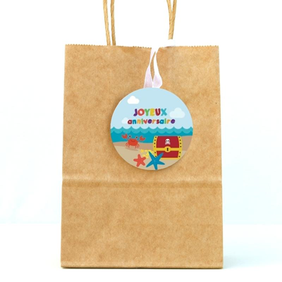 Etiquettes cadeaux Pirate