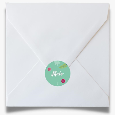 Sticker enveloppe Flower Power