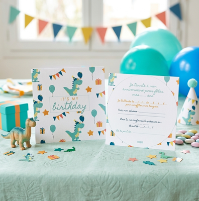Invitation anniversaire Dino Party