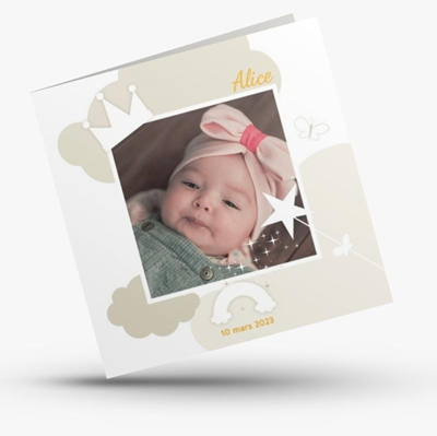 Faire-part de naissance Fairies  